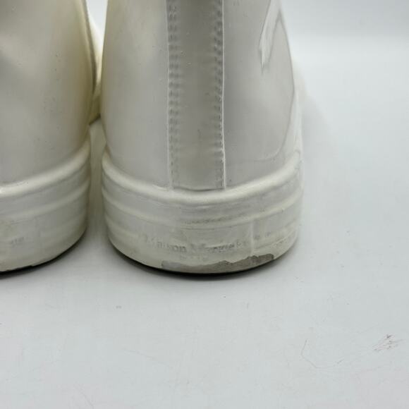 MAISON MARGIELA Stereotype High Lacquered Sneakers White Converse Sz 44 / US 10 - Picture 6 of 11